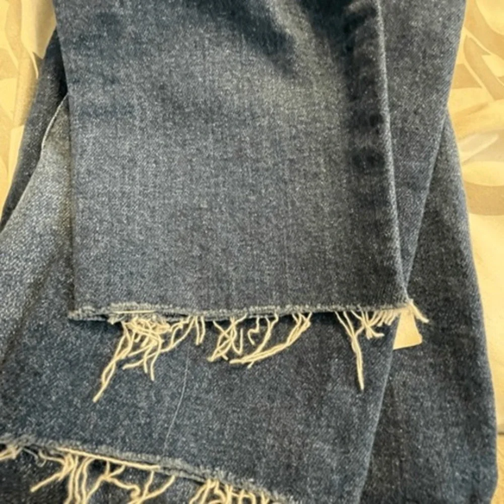 Pistola‎ Aline High Rise Skinny Jeans Catalina Blue Wash Distressed Hem 24